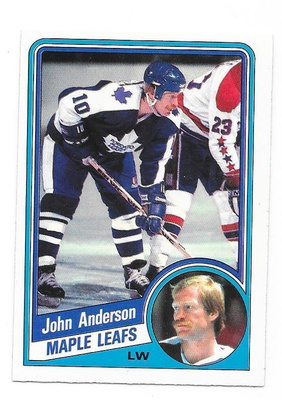 1984-85 OPC #295 John Anderson Toronto Maple Leafs