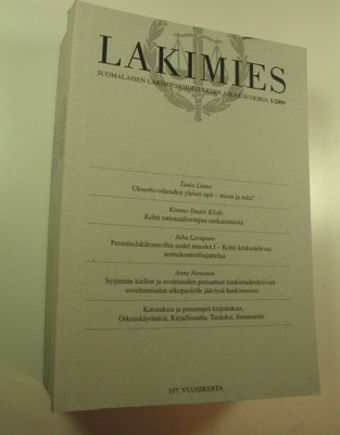 Lakimies, 107. vuosikerta (2009), numerot 1-8 (numerot 7 ...