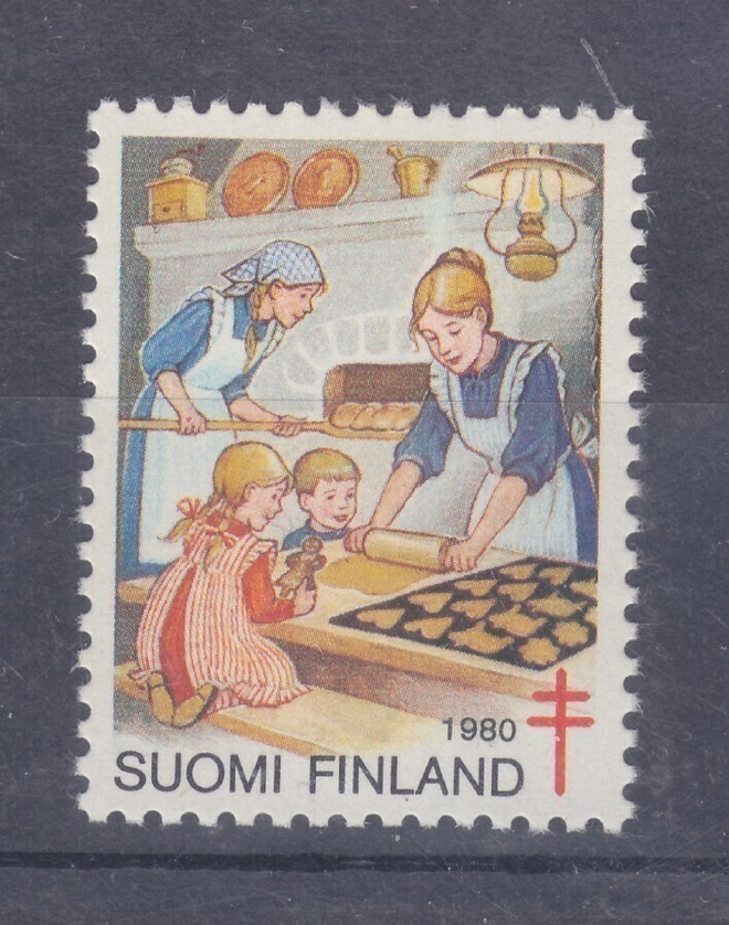 1980 TUB joulumerkki postituoreena.