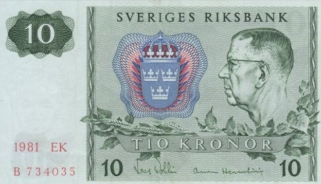 (B0013) SWEDEN, 1981. 10 Kronor. P-52e. XF
