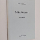 Simo Sjöblom : Mika Waltari : bibliografia - pikkukuva 1