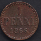 1866 1 penni tyyppi 2.1 kl6 - pikkukuva 3