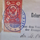 Syntymätodistus Viro Eesti Tallinna 1890 Venäjä Leimamerkki - pikkukuva 2