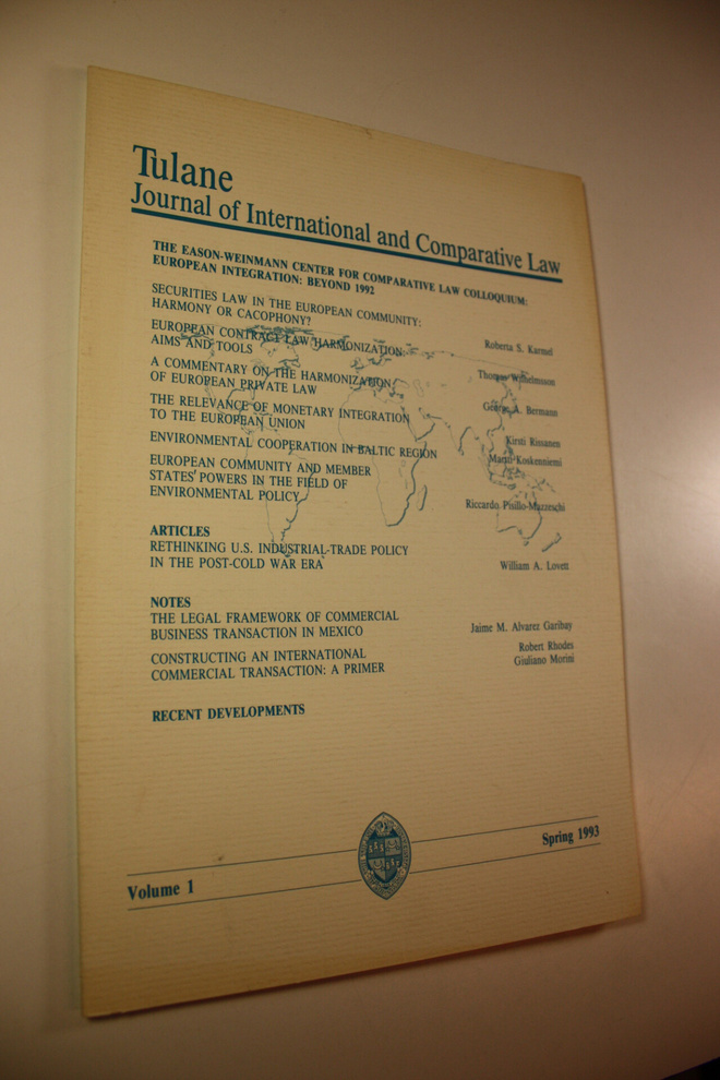 Tulane : Journal of international and comparative law : V...