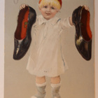 Jenny Nyström, tyttö ja kalossit, leimattu 1909 - pikkukuva 1