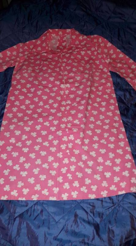 Värikäs retromekko / vaaleanpunainen valkoinen apila