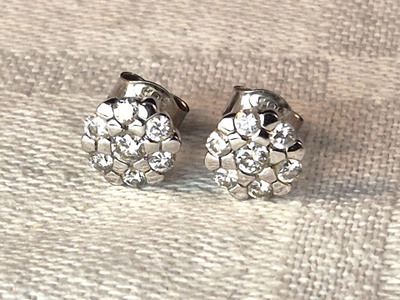 Timanttikorvakorut, 14K, 14 timanttia, yhteensä 0,5 ct