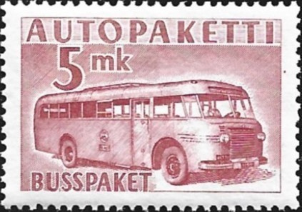 1952 AP 6  tummanpunainen 5 mk  ** LaPe AP 6 b