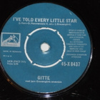 7" GITTE - I've Told Every Little Star - single 1961 VG++ - pikkukuva 2