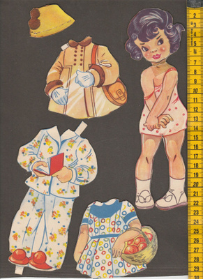 Paperinukke tyttö 1950-luku
