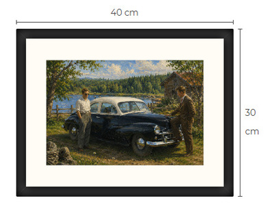 Uusi Checker Custom Coupe art print 30 cm x 40 cm