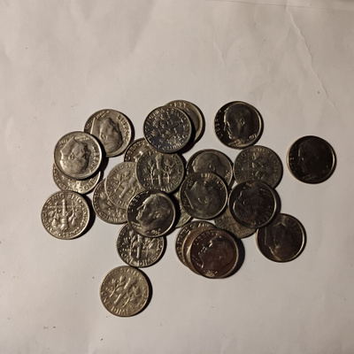 USA. One dime .25kpl.