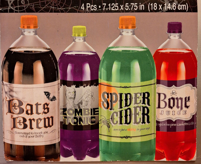 4x etiketti tarra Bone Juice ja muita