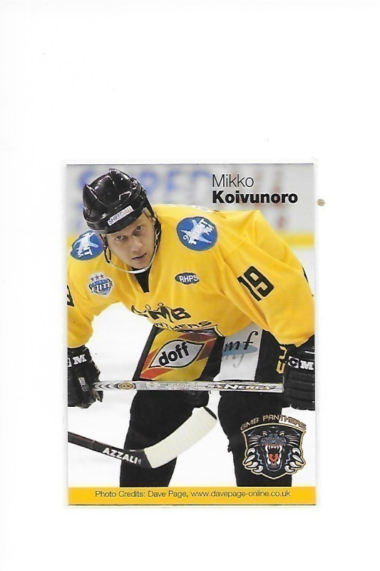2003-04 Nottingham Panthers #19 Mikko Koivunoro JOKP