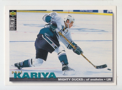 95-96 UD collectors coice Paul Kariya