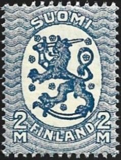 1925 M-17 Saarinen 2 mk sininen HR ** LaPe 120 B W 2