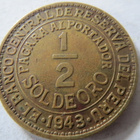 Peru 0,5 sol de oro 1943 - pikkukuva 1