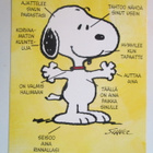 KULKENUT SNOOPY TENAVAT POSTIKORTTI CHARLES. M. SCHULZ - pikkukuva 1