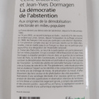 Celine Braconnier ym. : La democratie de l'abstention : a... - pikkukuva 2