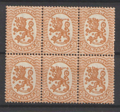 1917 50p ruskea Saarisen mallin merkkikuusilo**