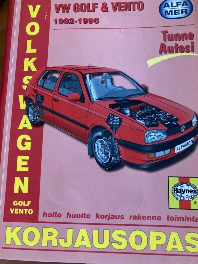 VOLKSWAGEN GOLF & VENTO KORJAUSOPAS