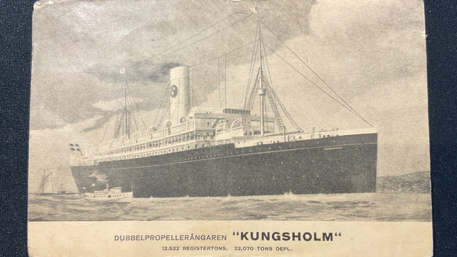 Dubbelpropellerångaren ”KUNGSHOLM” leima 27.XI.23. Sievi