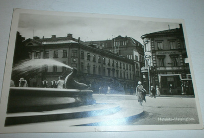 Helsinki, Havis Amanda ja Unioninkadun kulma, p. 1928