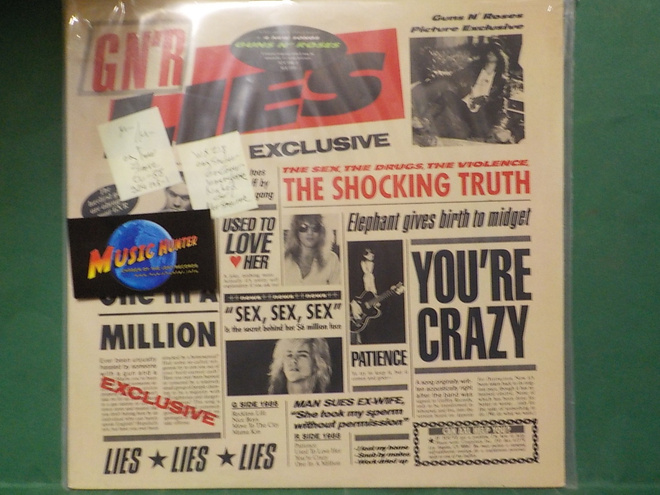 GUNS N' ROSES - G N'R LIES M-/M- LP