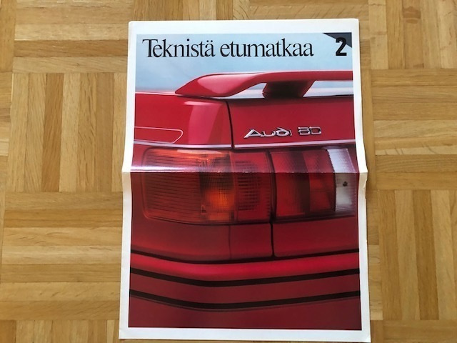 Lehti / esite Audi Teknistä etumatkaa 2/1987