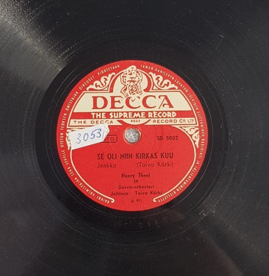 Savikiekko 1948 - Henry Theel - Decca SD 5002
