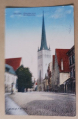 Tallinna, Olavisten kirkko, väripk (Parikas) p. 1926 Suomeen