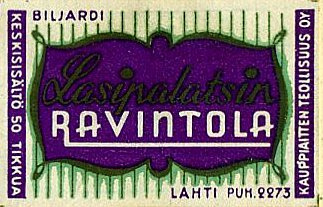 Lasipalatsin RAVINTOLA, LAHTI