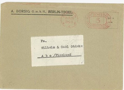 Saksa 1926 painotuote Suomeen