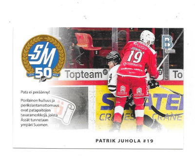 2024-25 BlueLine MatchCard #4/6 Patrik Juhola  Ässät