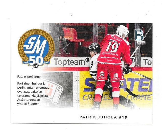 2024-25 BlueLine MatchCard #4/6 Patrik Juhola  Ässät