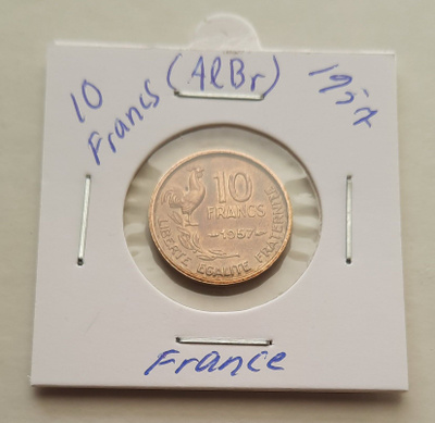 Ranska 10 francs (AlBr), 1957