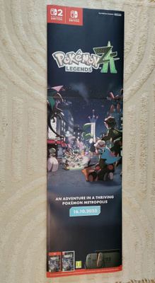Pokemon Legends Z-A pahvinen promoständi