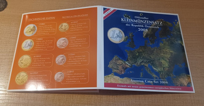 Eurorahasarja 2008 Itävalta 1 c - 2 €. UNC