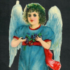 Wanha - Kaunis sini-asuinen enkeli - 1900-l alku - pikkukuva 1