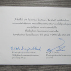KUTSU...sot.suunnistuksen mm-kilpailun suojelijan vast. 1995 - pikkukuva 2