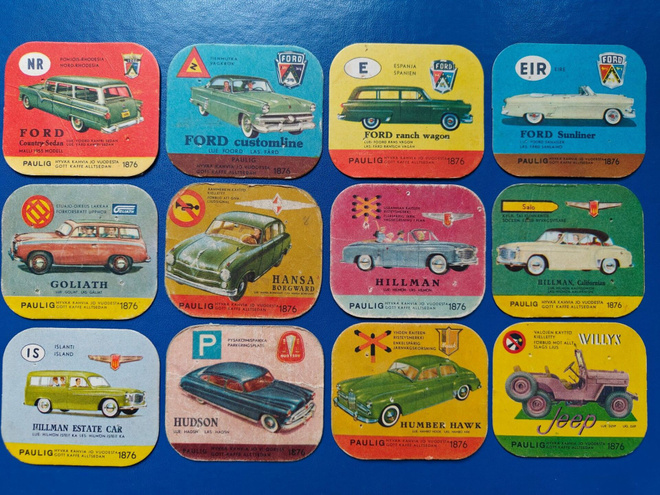PAULIG KAHVILAPPUJA ERÄ 4.  F - J 1 €/KPL