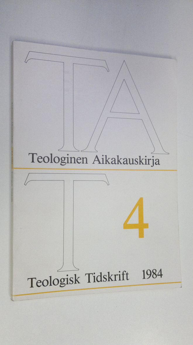 Teologinen aikakauskirja 4/1984