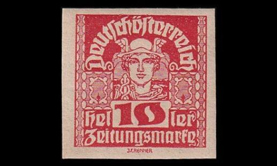 Itävalta 299x ** Sanomalehtimerkki 10 H (1920)