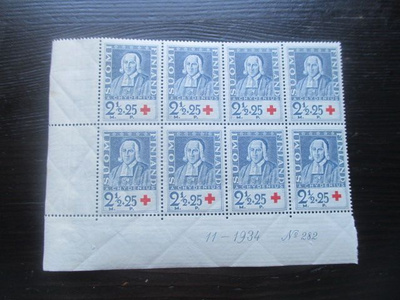 Punainen Risti 2,5mk+25p 1935 kahdeksilo numerolla **