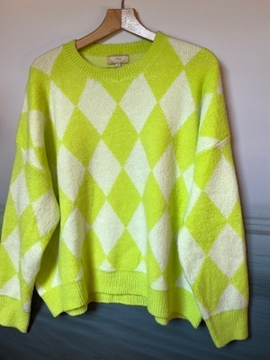 MYMO upea lime keltainen valk oversize  neule M/ L
