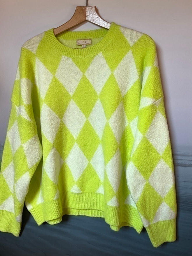 MYMO upea lime keltainen valk oversize  neule M/ L