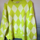 MYMO upea lime keltainen valk oversize  neule M/ L - pikkukuva 1