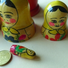 Maatuska puinen nukke,"äidit ja baby" 5 osaa 17 cm korkea - pikkukuva 3