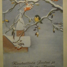 Wendelin: Kirkko, pihlaja, lintuja, p. 1953 + Tubi-merkki - pikkukuva 1