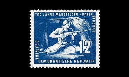 DDR 273 ** Kuparikaivostoiminta 12 Pf (1950)